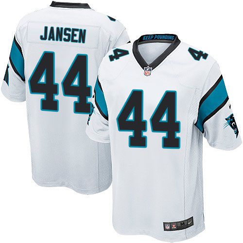 Men Carolina Panthers 44 J.J. Jansen Nike White Game NFL Jersey